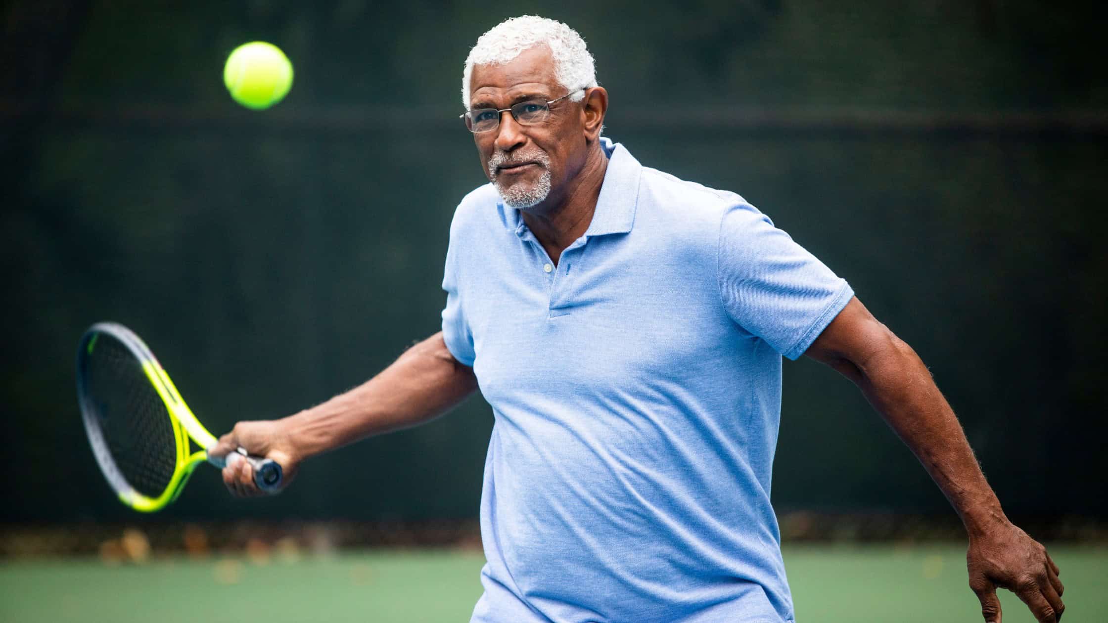 Older man staying physically active