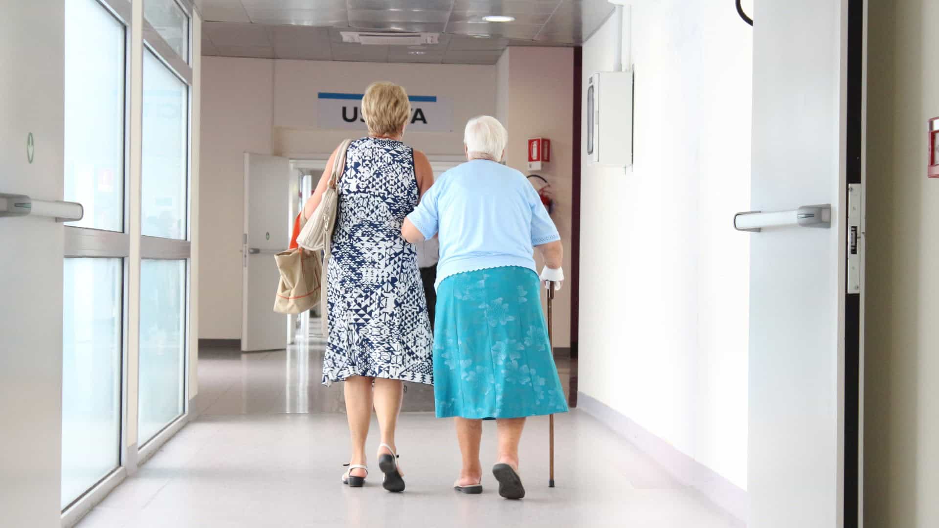 Older women leaving hospital