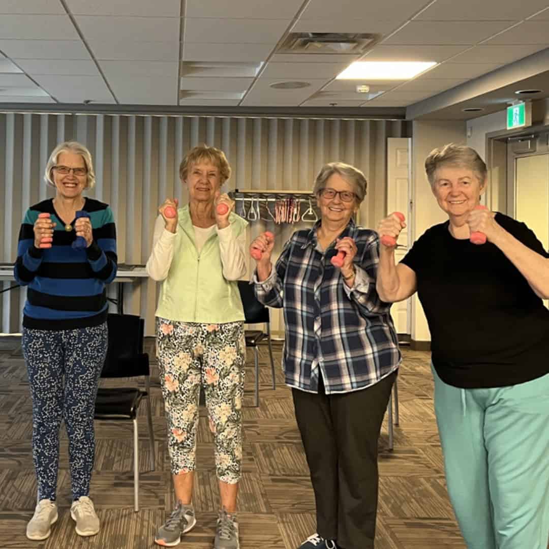Group of Older Women Exercising Group of Older Women Exercising