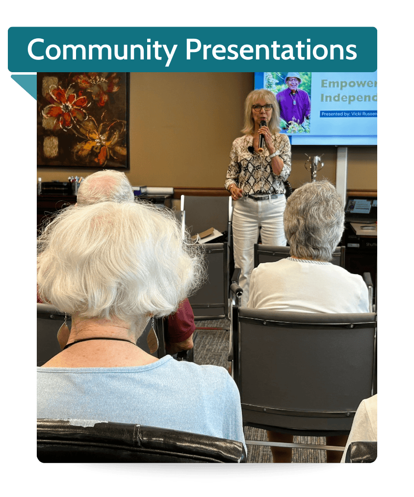 Victoria Lifeline Education Facilitator Giving Presentation Victoria Lifeline Education Facilitator Giving Presentation