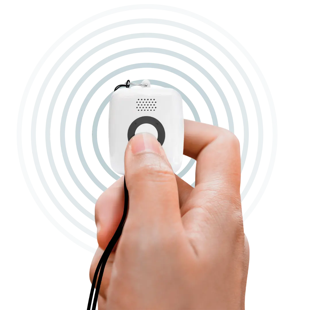 Hand holding OTG Mobile Mini Button